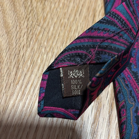 Vintage Bovet 100% Silk Paisley Neck Tie - Picture 4 of 6